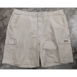 Wrangler Cargo Shorts Mens 44 Tan Khaki Colored Cotton
